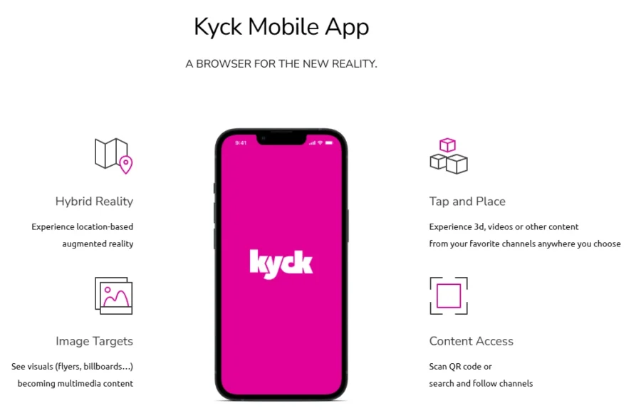 Kyck _ Hybrid reality browser and platform